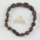 Amber raw unpolished bracelet olive beads cherry